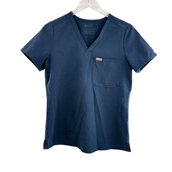 Figs Catarina Scrub Top Womens Small Technical Collection Blue Medical - Picture 1 of 9